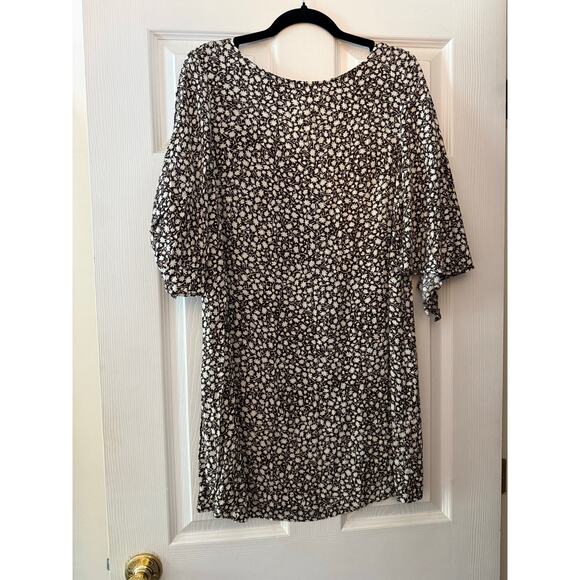 H&M Dresses & Skirts - Brown Floral Dress From H&M Size 12